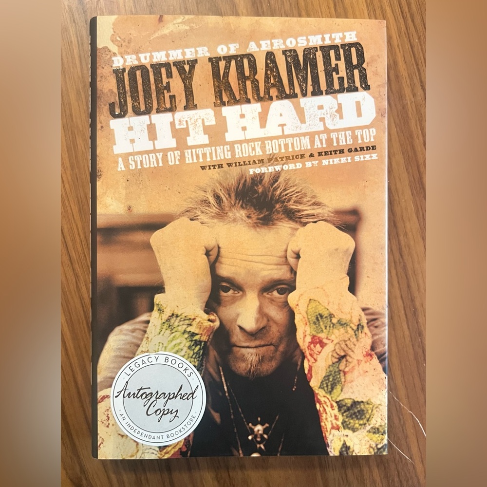Joey Kramer 'Hit Hard' Autographed Book